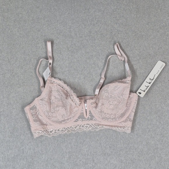Nicole Miller Other - Nicole Miller Women Bra 36C Pink Floral Adjustable Balconette Underwired NWT